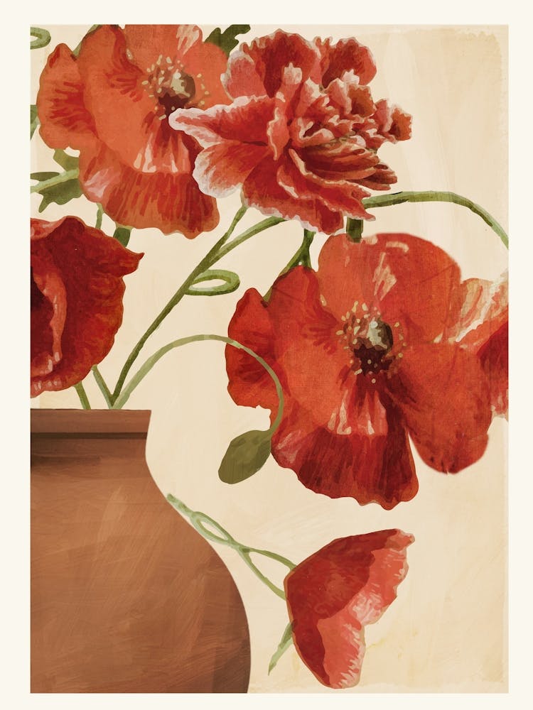 Poppies in Vase 2