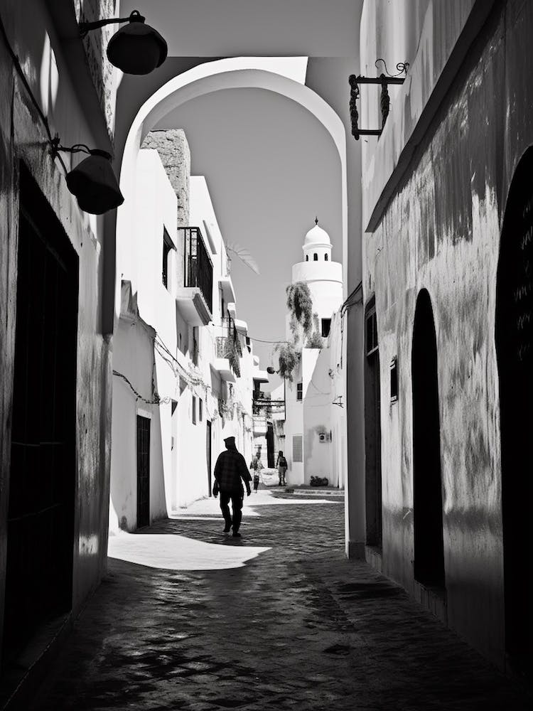 Tunis, Tunisia, Mediterranean Black And White Photography Analogue 4