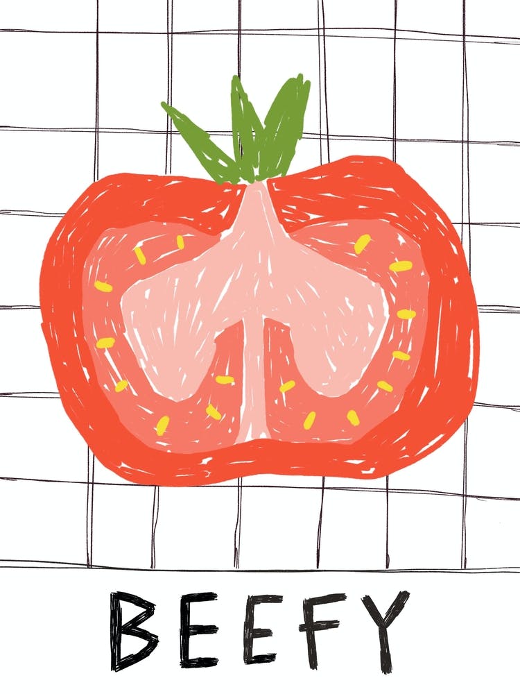 Fleischtomaten Wand