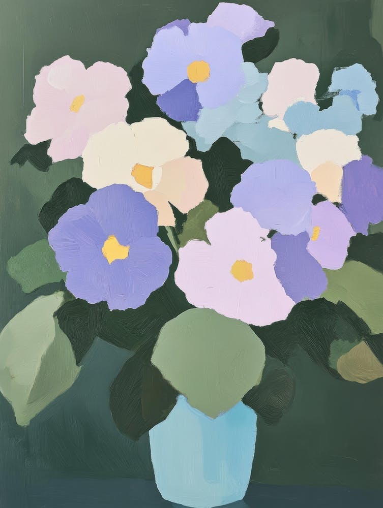Flowers In A Blue Vase 4