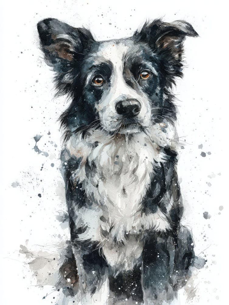 Aihrgdesign Peinture à l'Aquarelle Isolée de Portraits de Chiens Bor 5e8aff38 F328 46b4 96dc Dfcae8ad1e8a 2