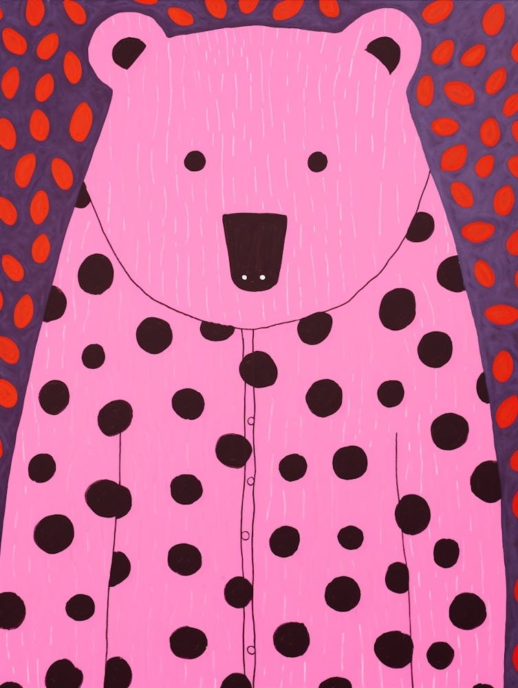 Pink Polka Dot Wombat 1