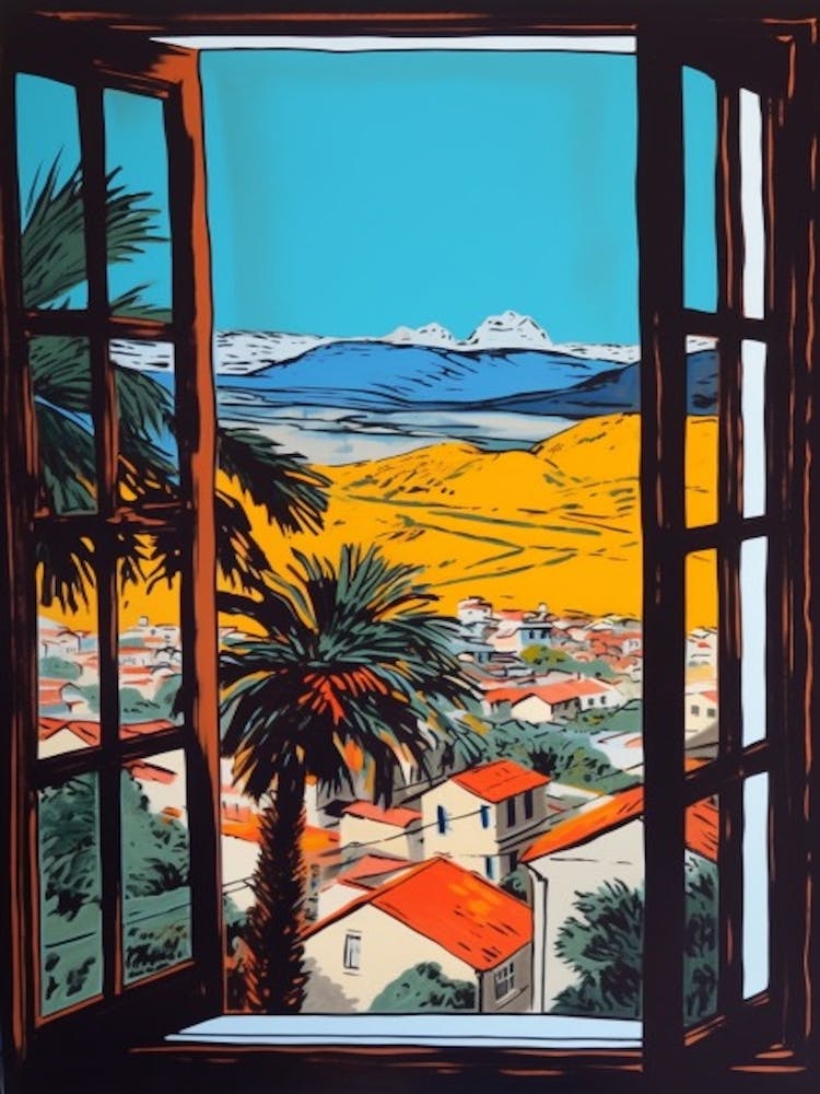 A Window View Of Cape Town In The Style Of Pop Art 4