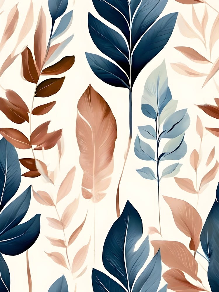 Seamless Pattern Of Leaves 1