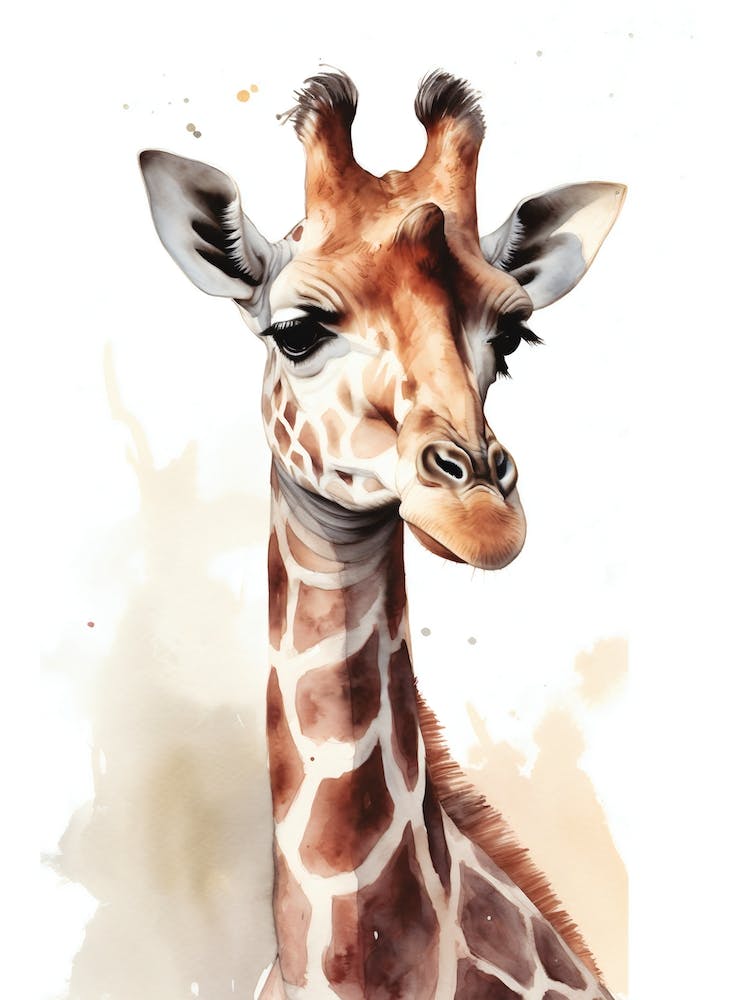 Giraffe Watercolour