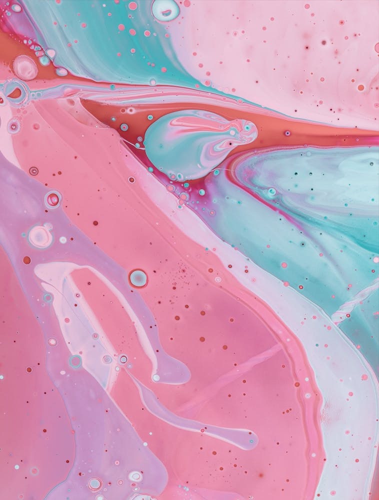 Pink And Blue Water