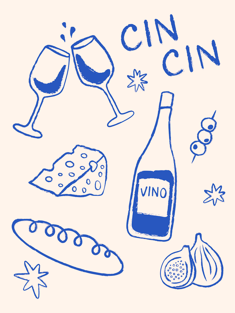 Fancy Dinner. Cheese and Wine