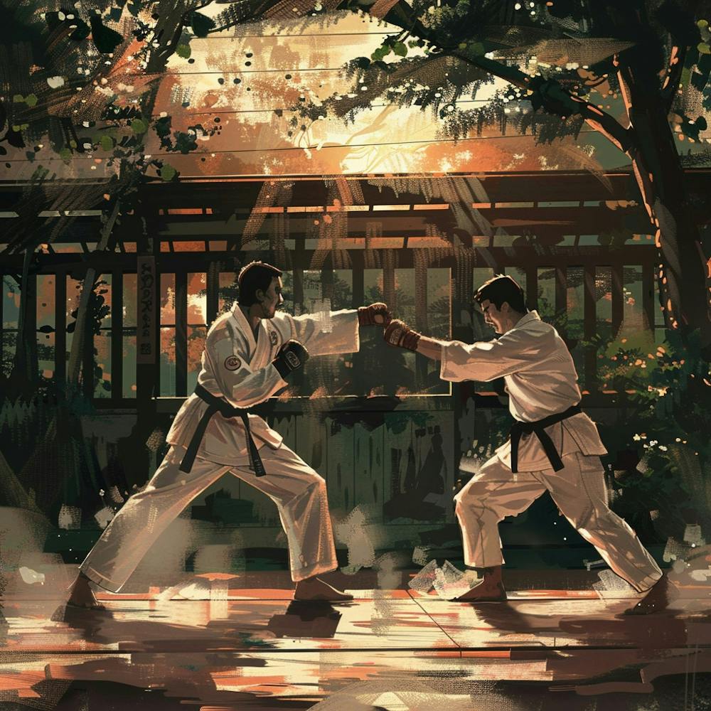 A Karate Sparring Lofi Illustration 1718704070 2