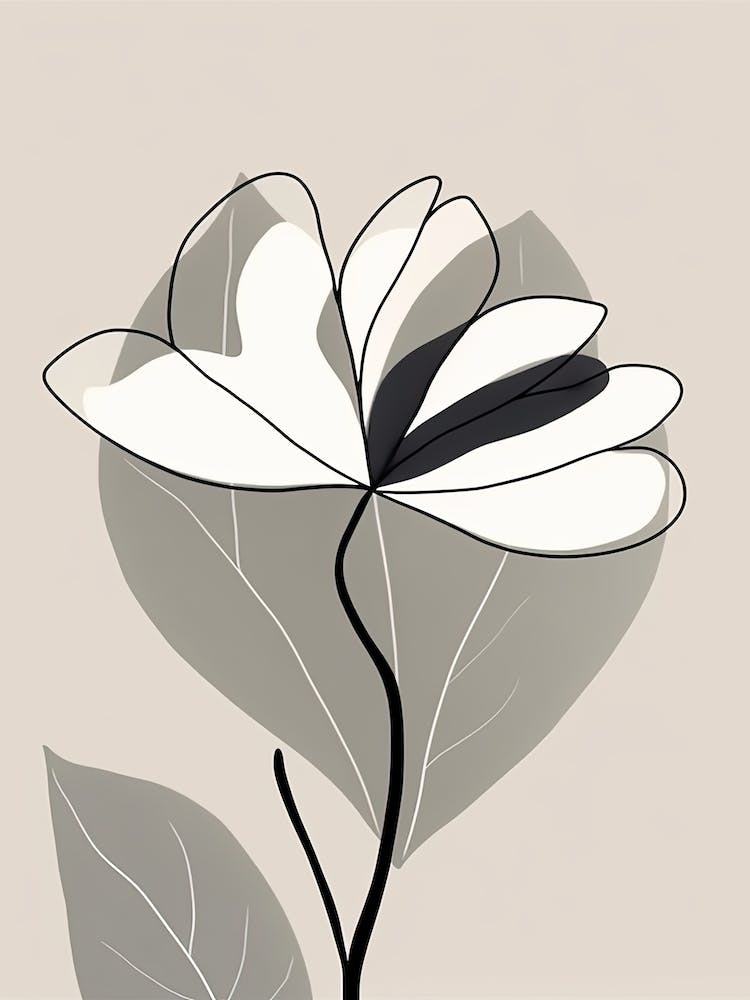 Flower Line Art Abstract 7