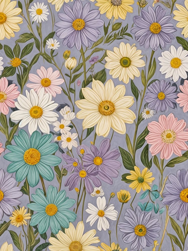 Lavender Daisy Pattern