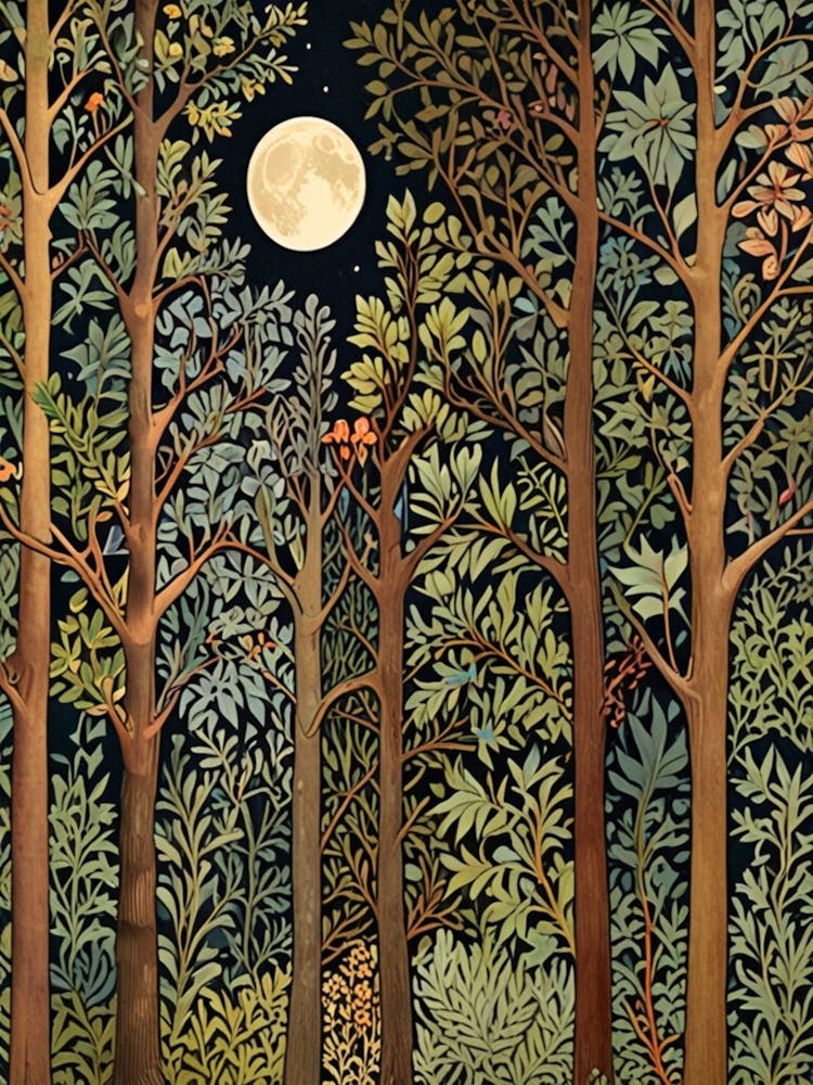 William Morris Moonlight In The Forest 126