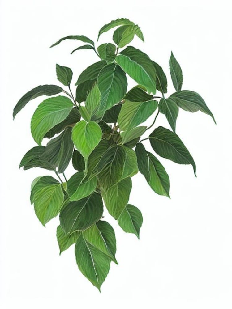 Zwerg-Chenille-Pflanze (Acalypha Pendula) Aquarell