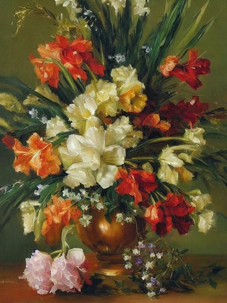 Gladioli Painting 3 Flower