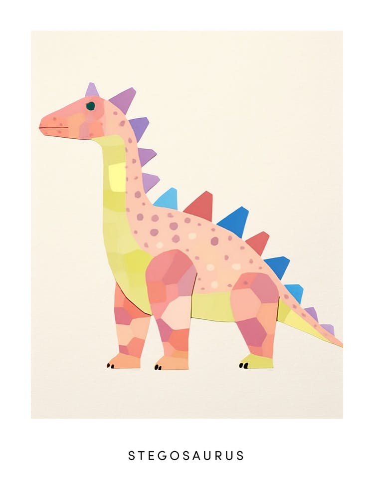 Nursery Dinosaur Art Stegosaurus 1 Poster