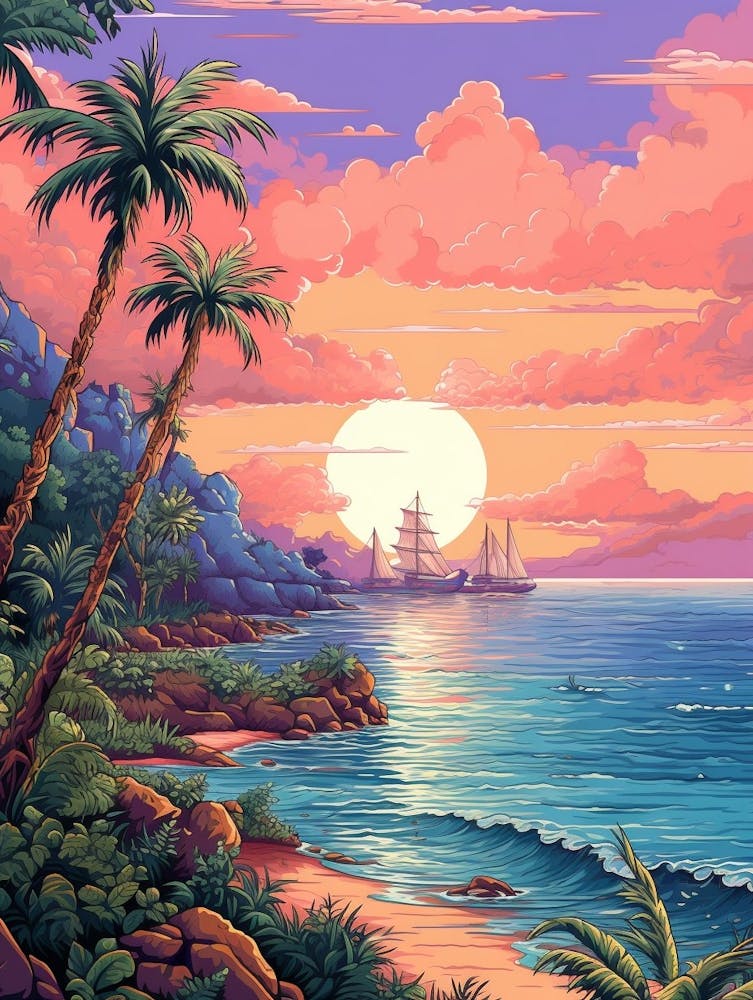 Seascape Pixel Art 2