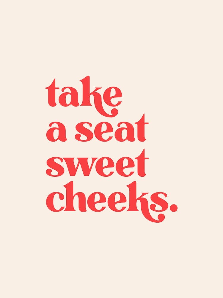 Sweet Cheeks - Red & Beige - Bathroom