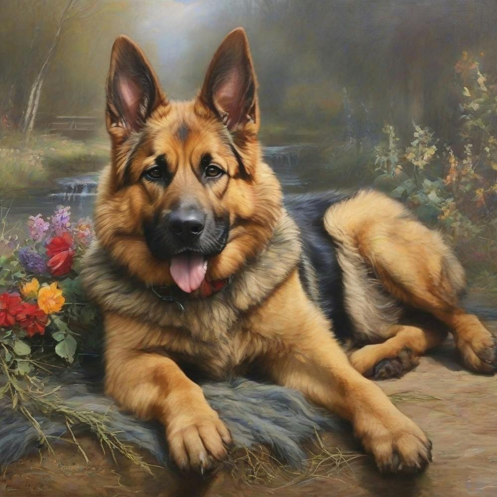 Berger allemand coloré