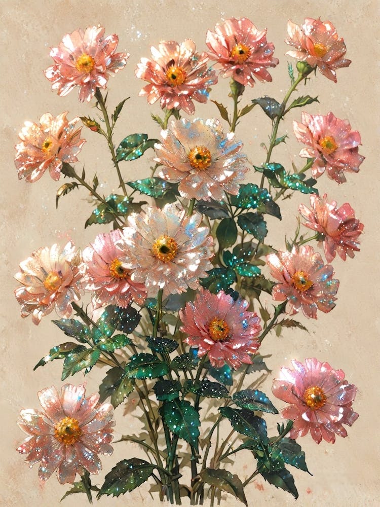 Pink Chrysanthemums