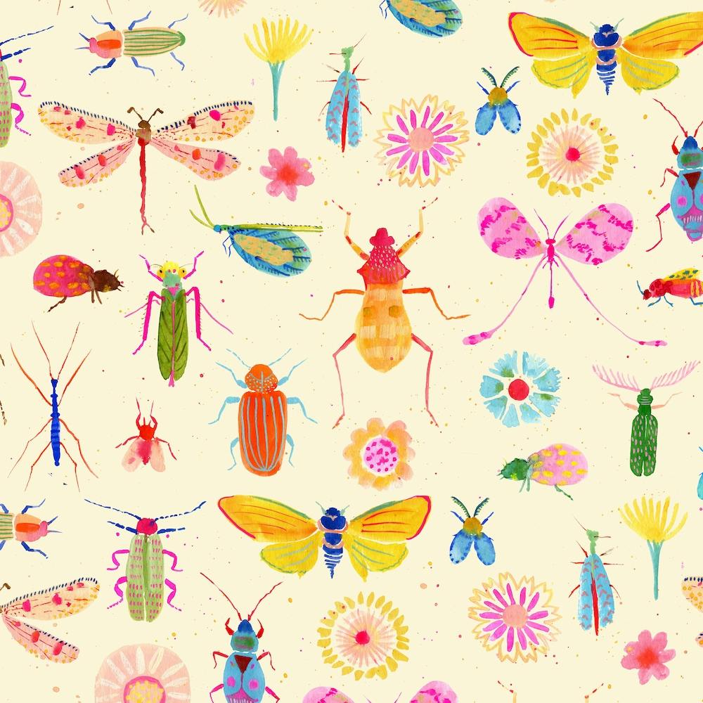 Retro Bugs Square