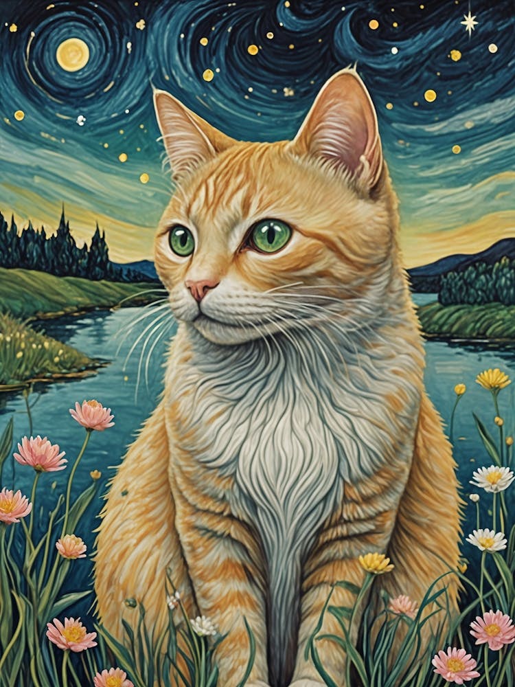 Cat In The Night Sky