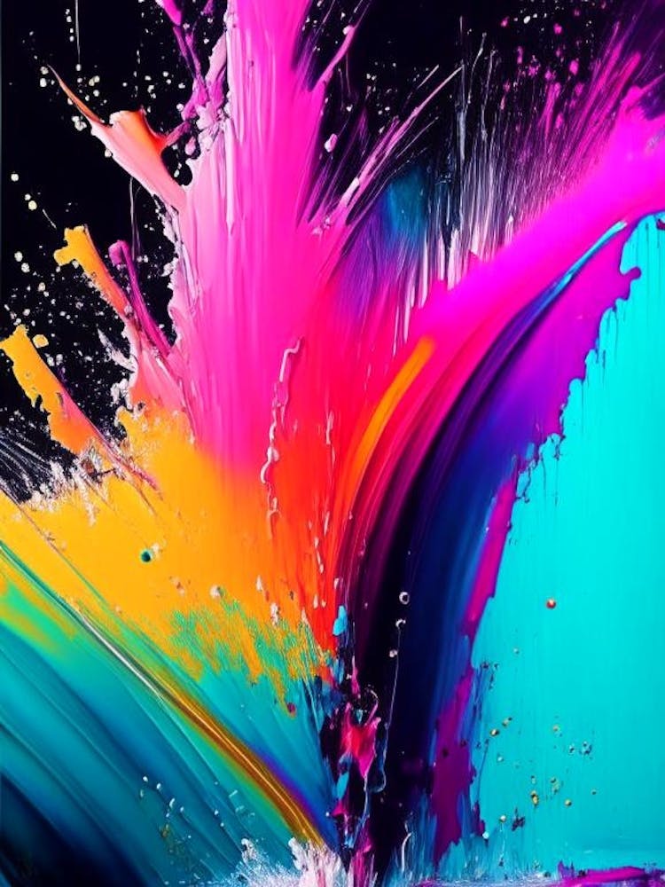 Splashing Water Waterscape Bright Abstract 1