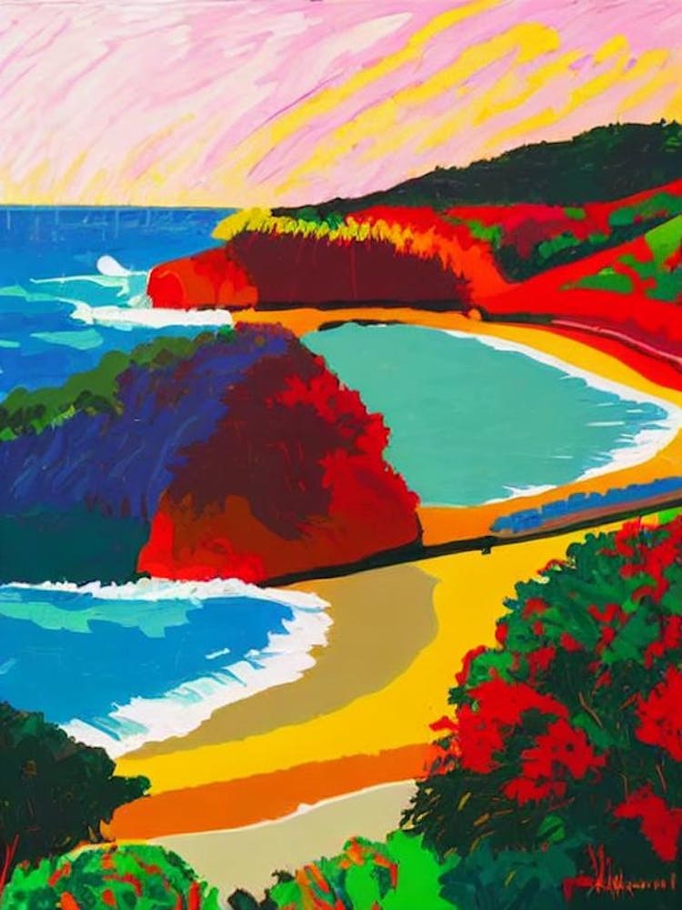 Moffat Beach, Australia Hockney Style