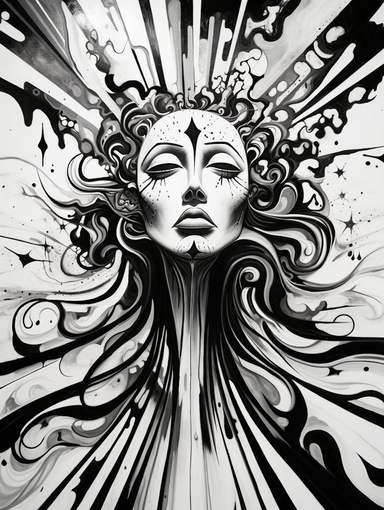 Enlightenment Abstract Black And White 4