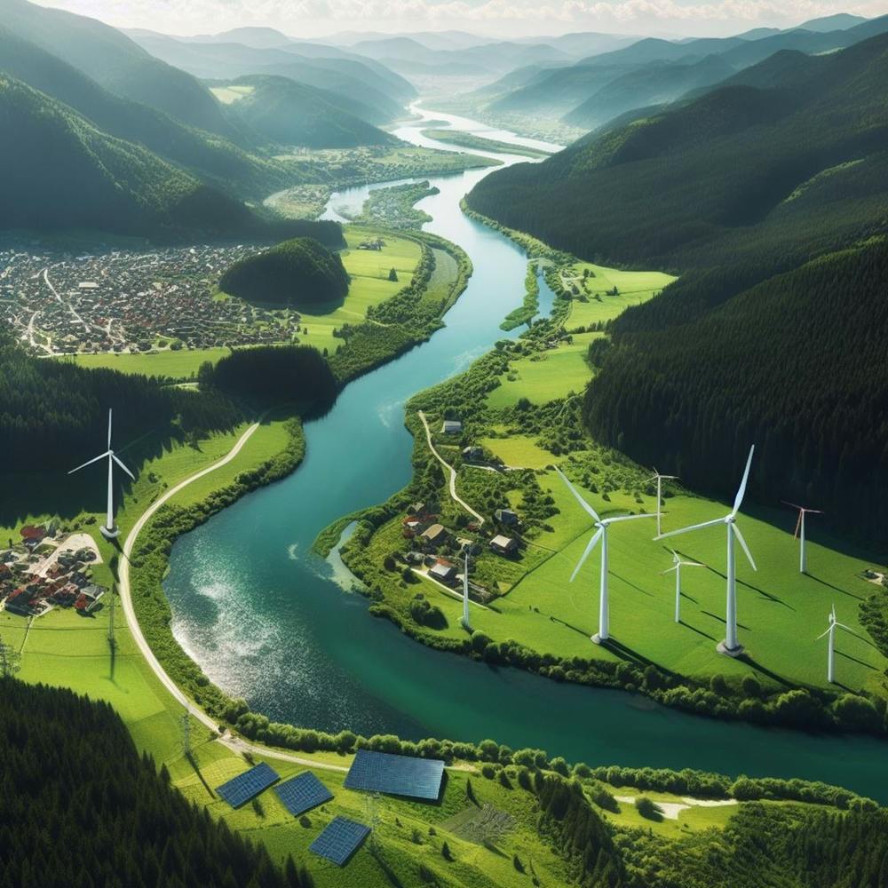 Wind Turbines In The Mountains