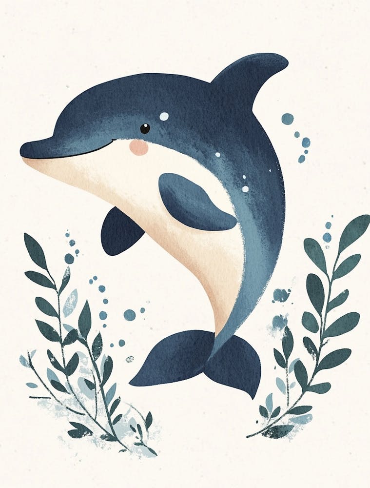 Delfin Leinwanddruck