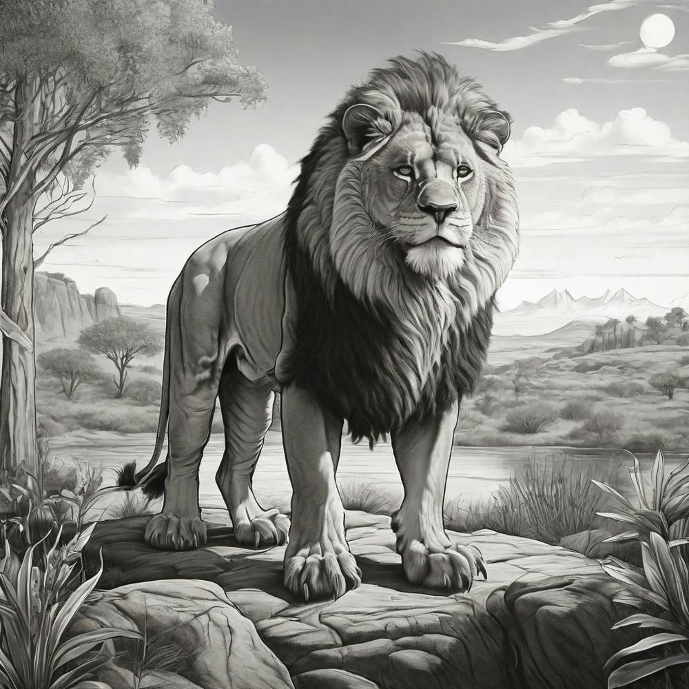 Lion In The Wilderness