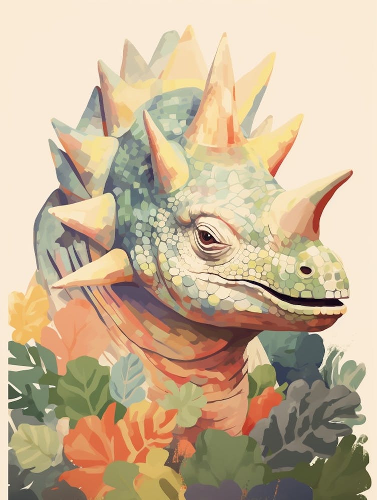 Colourful Dinosaur Chasmosaurus 1