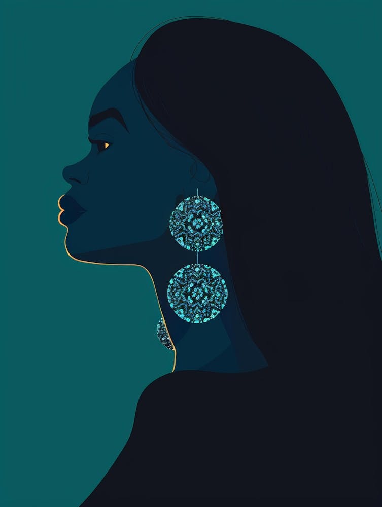 Portrait Of A Woman With Earrings 1
