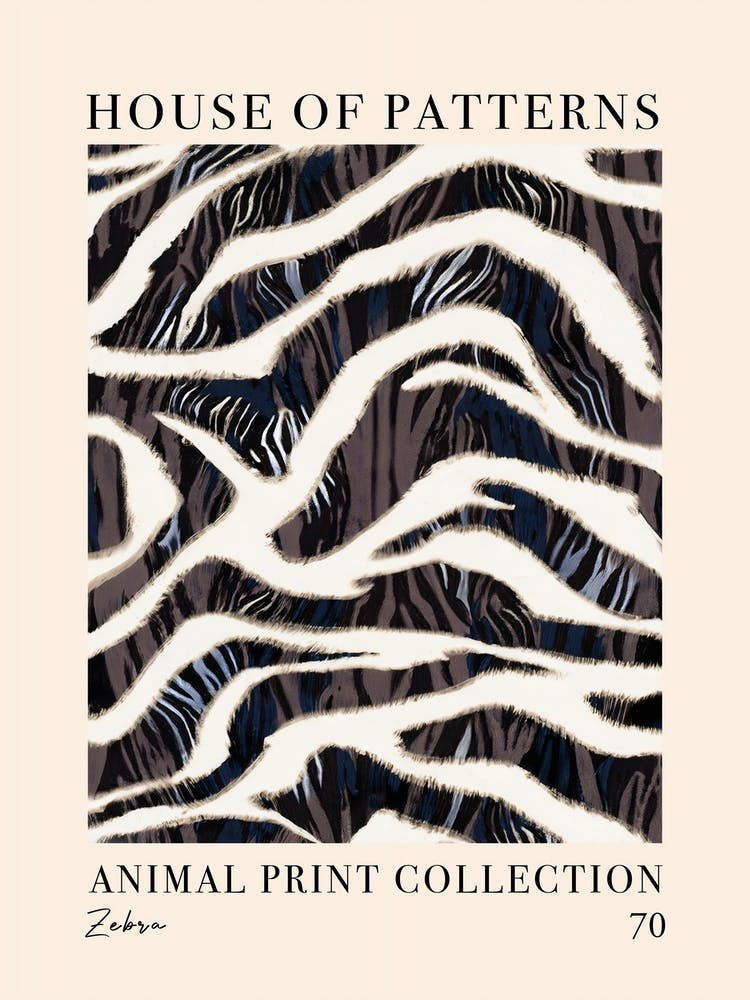 House Of Patterns Zebra Tierdruck Muster 5