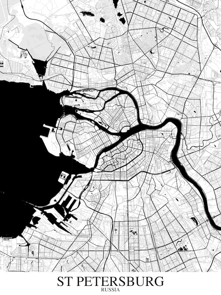 St Petersburg White Black