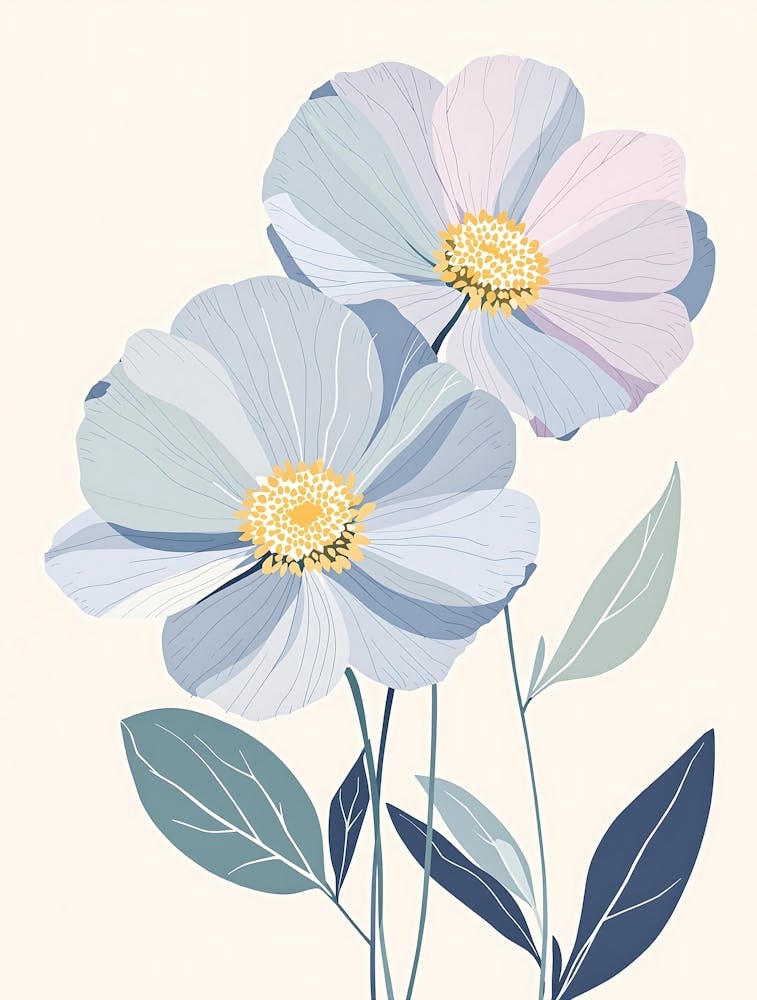 Soft-Toned Floral Whimsy with Delicate Stems