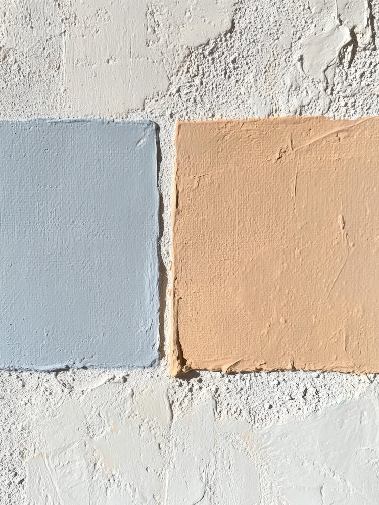 Two Paint Colors On A Wall