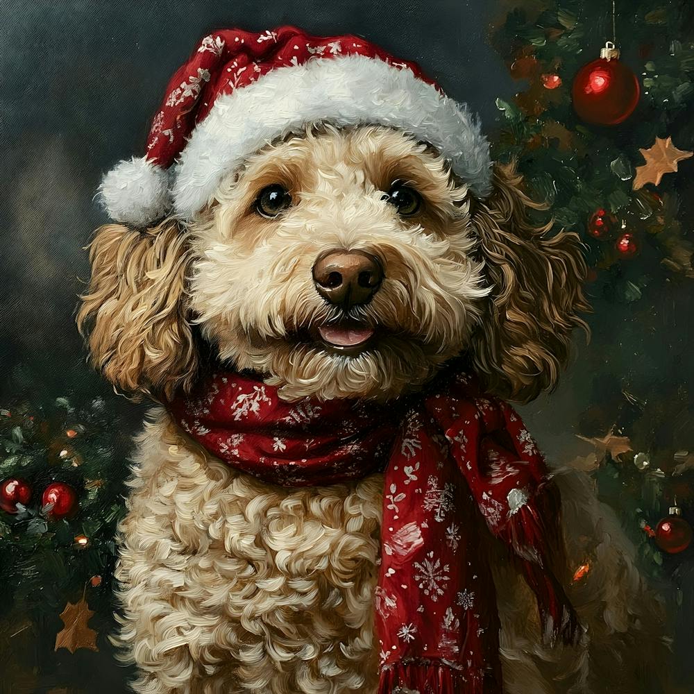 Christmas Goldendoodle 11