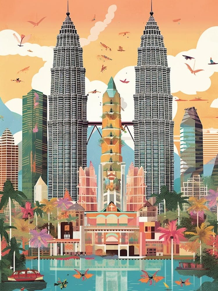 The Petronas Towers Kualalumpur, Malaysia
