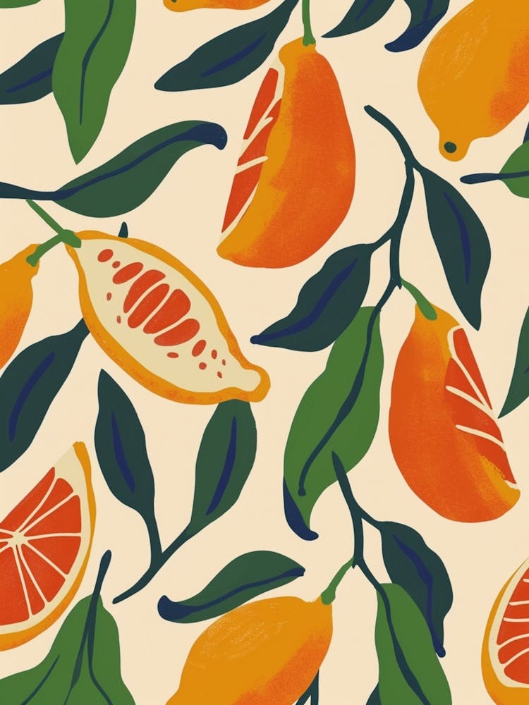 Citrus Fruit Abstract Illustration 4