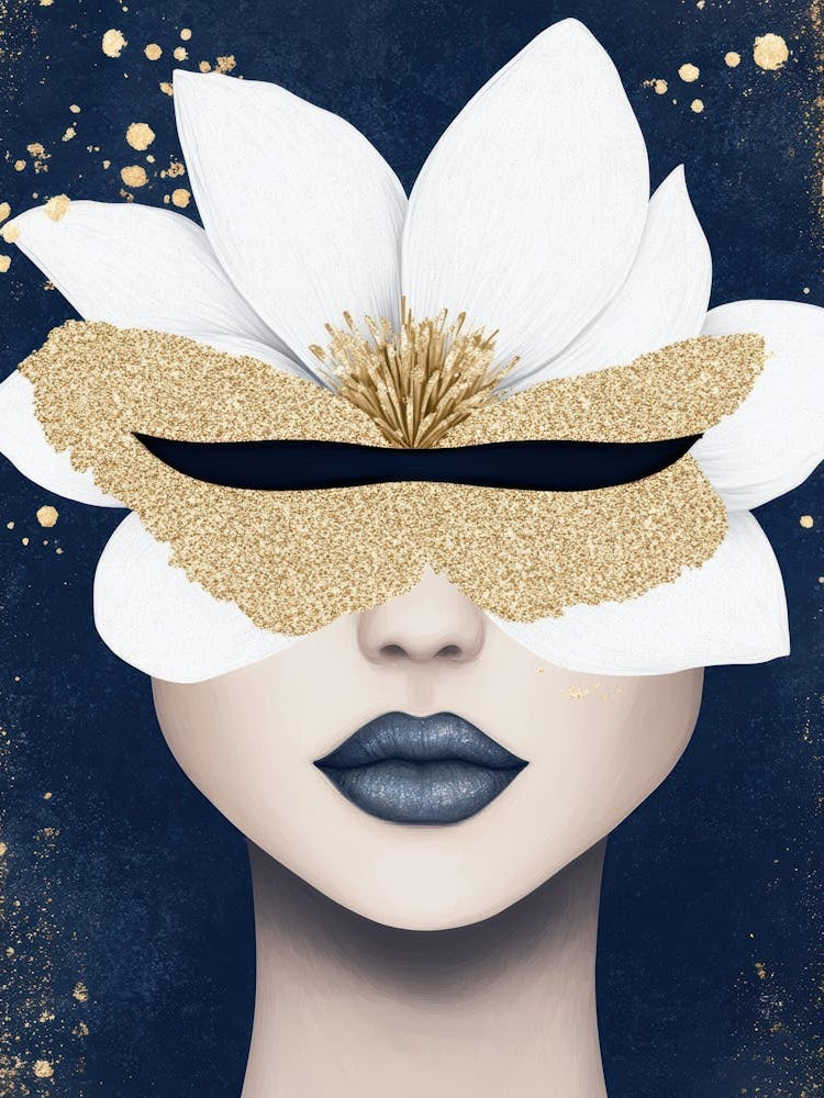 Gold Mask Canvas Print