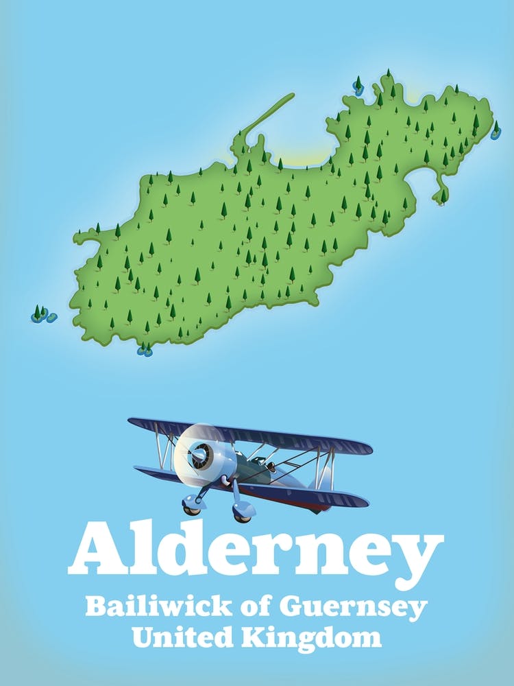 Alderney Bay United Kingdom Travel map