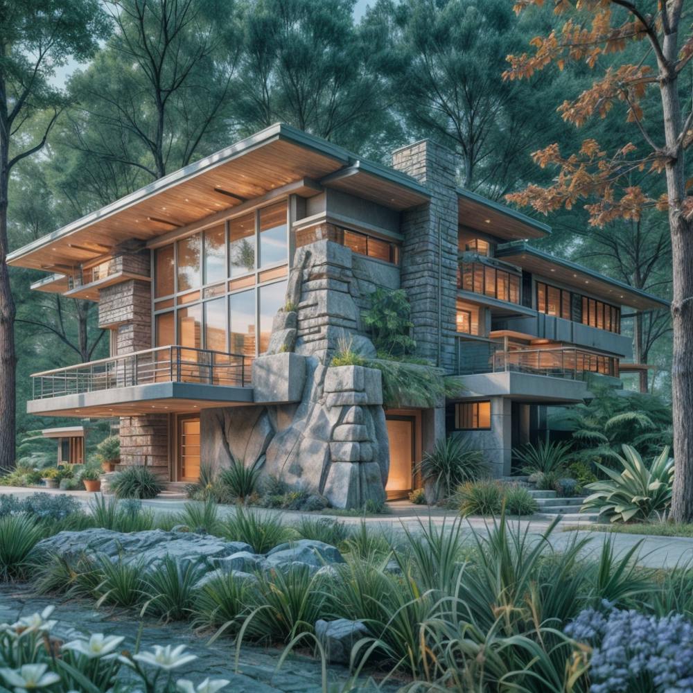 Beautiful Stone House In The Woods