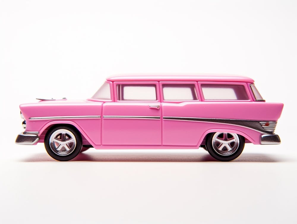 Toy Car 55 Chevy Nomad Pink