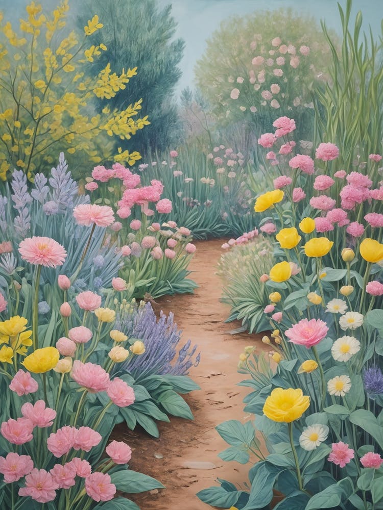 Garden Path In Spring