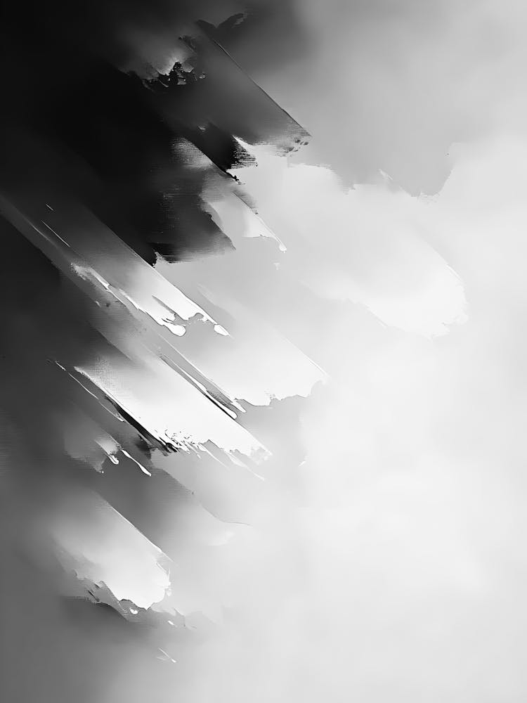 Abstract Black And White Painting 51