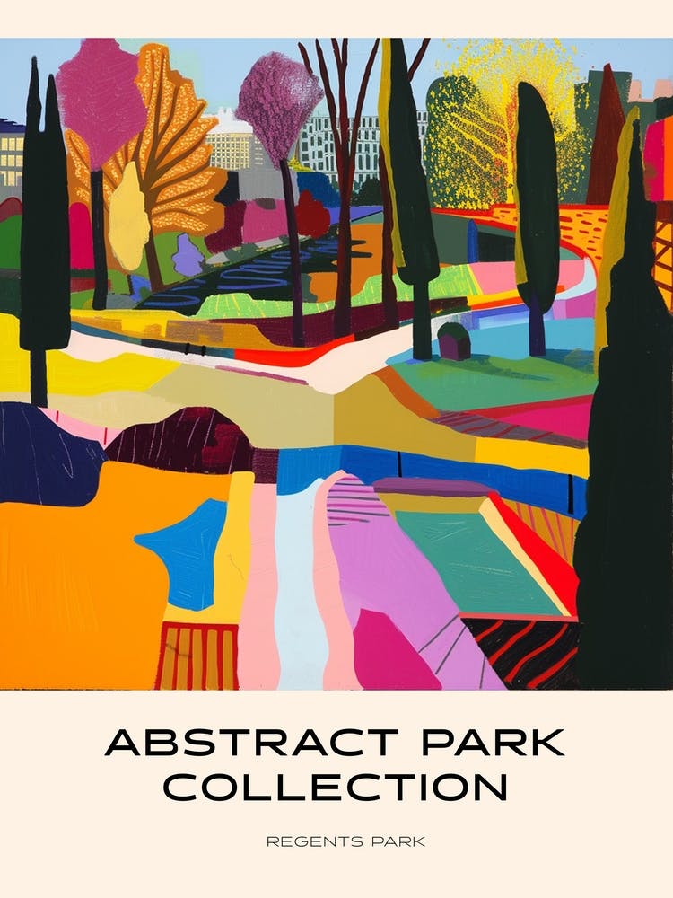 Abstract Park Collection Poster Regents Park London 3
