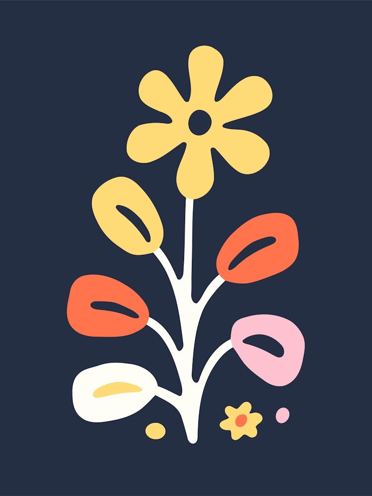 Flowers On A Dark Background