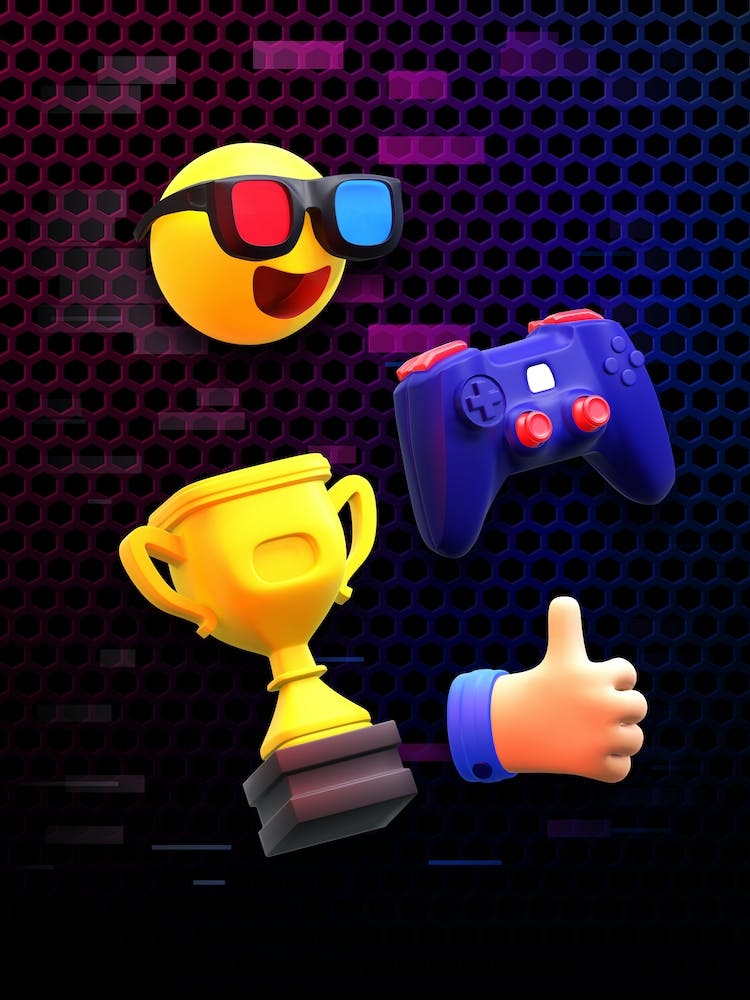 Gamer 3D - synthwave retrowave vaporwave 3