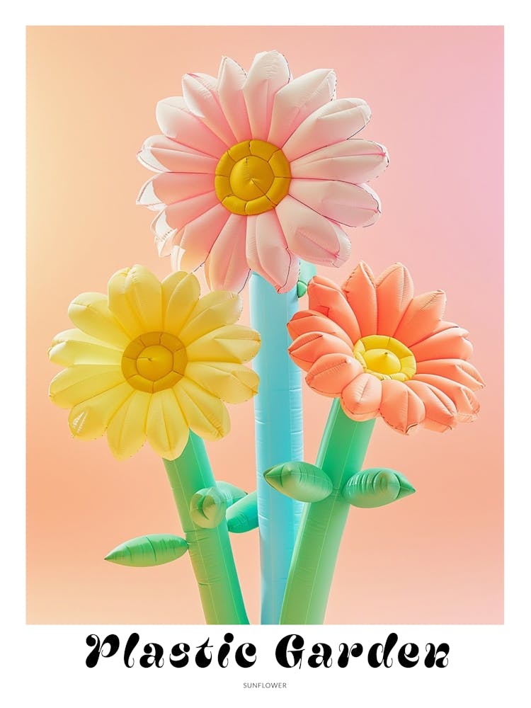 Dreamy Inflatable Flowers Poster Sunflower 3