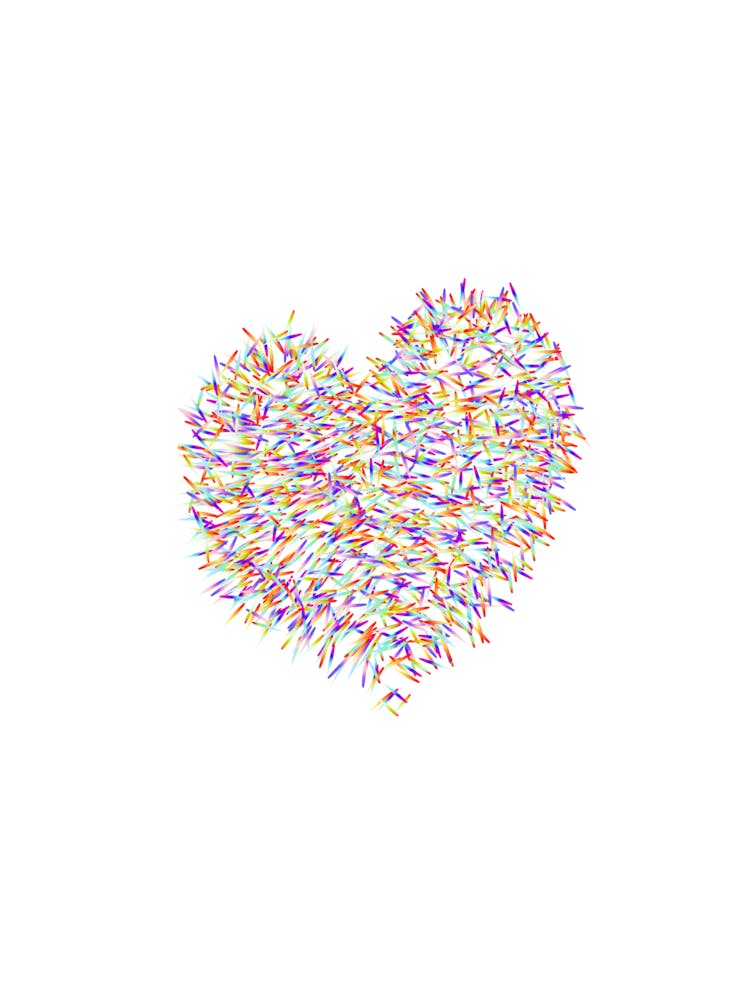 Heart Made Of Colorful Confetti